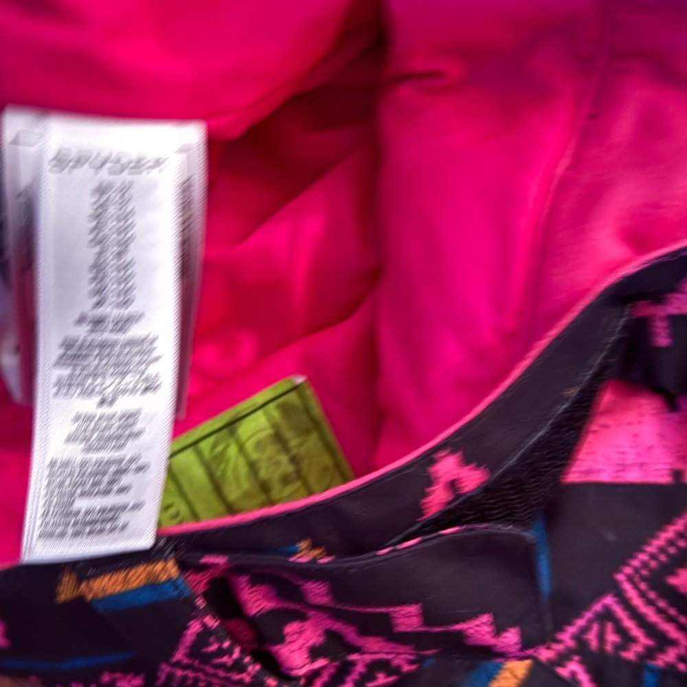 Spyder Pink Black Ski Snowboard Snow Jacket Pants Set - Picture 9 of 9